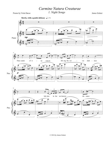 Carmine Natura Creaturae Sheet Music