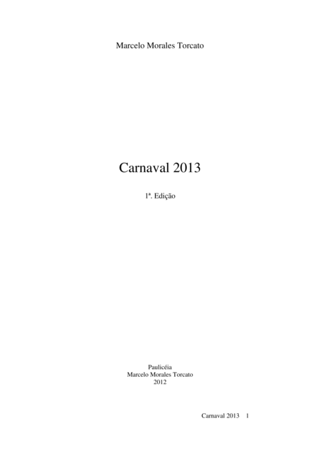 Free Sheet Music Carnaval 2013