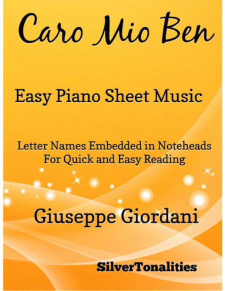 Free Sheet Music Caro Mio Ben Easy Piano Sheet Music