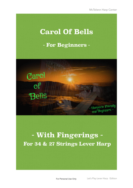 Carol Of Bells In G By Eve Mctelenn Only Score Sheet Music