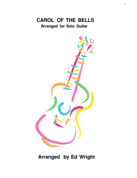 Free Sheet Music Carol Of The Bells Arranged For Solo Guitar