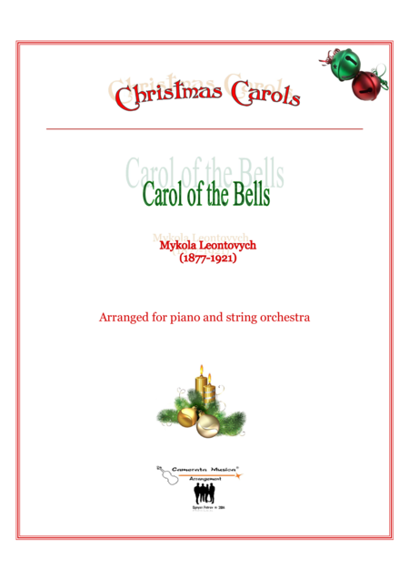 Carol Of The Bells For Piano And String Orchestra Sheet Music