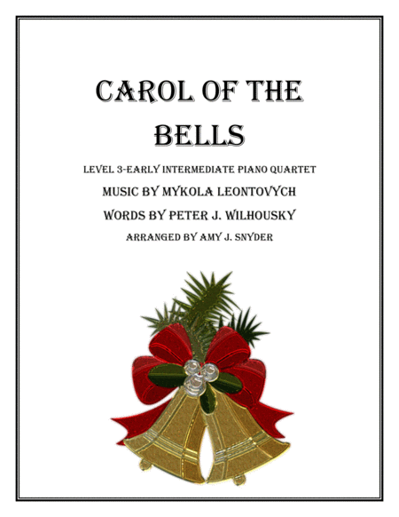 Carol Of The Bells Piano Quartet Sheet Music