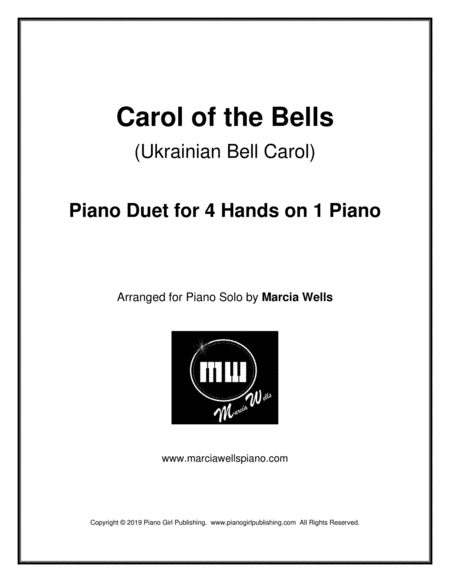 Carol Of The Bells Ukrainian Bell Carol Piano Duet Sheet Music