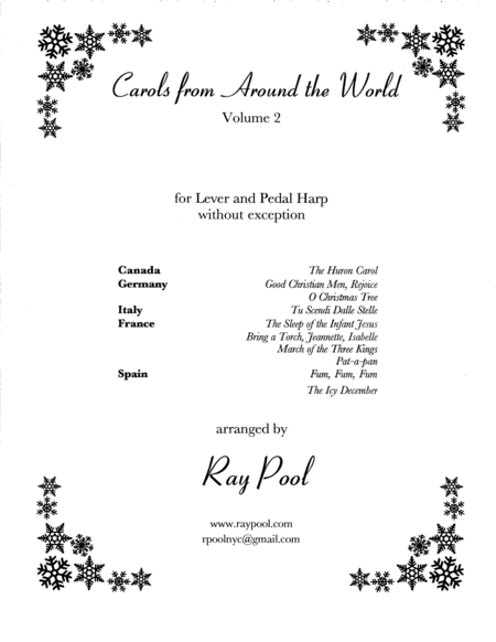 Free Sheet Music Carols From Around The World Volume 2