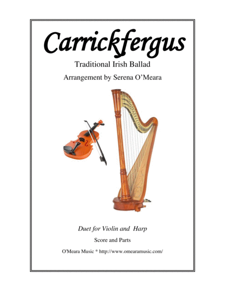 Carrickfergus For Violin Harp Sheet Music