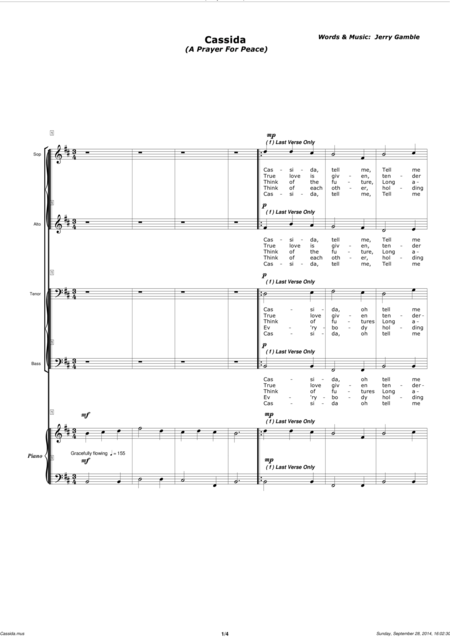 Cassida Sheet Music