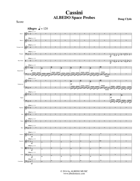 Free Sheet Music Cassini From Space Probes