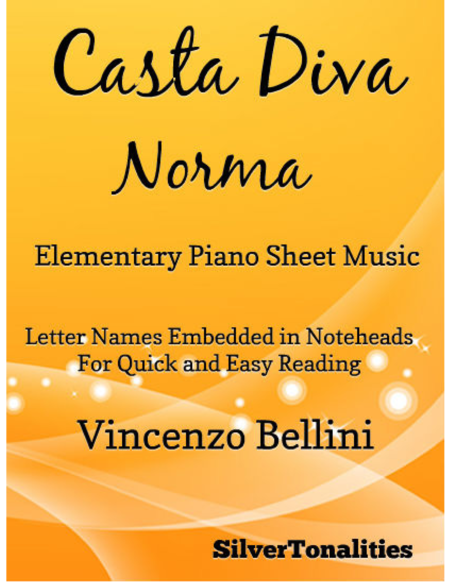 Casta Diva Elementary Piano Sheet Music Sheet Music