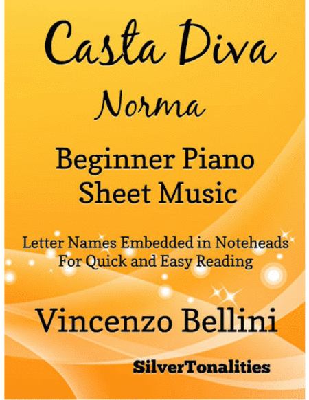 Casta Diva Norma Beginner Piano Sheet Music Sheet Music