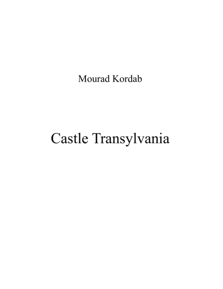 Free Sheet Music Castle Transylvania