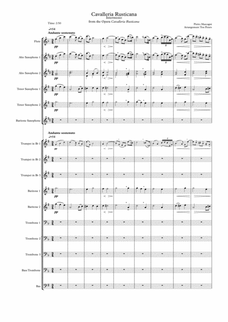 Free Sheet Music Cavalleria Rusticana