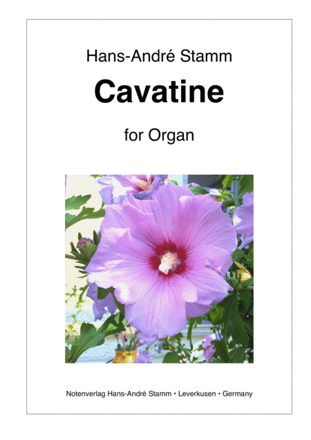 Free Sheet Music Cavatine For Organ