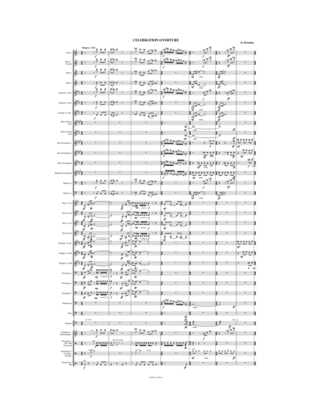 Free Sheet Music Celebration Overture For Band