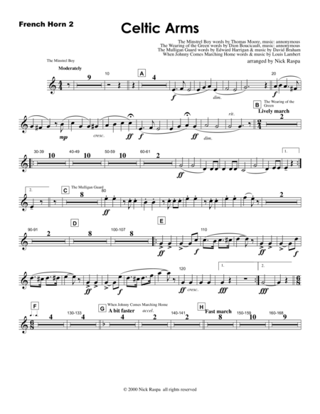 Celtic Arms French Horn 2 Part Sheet Music