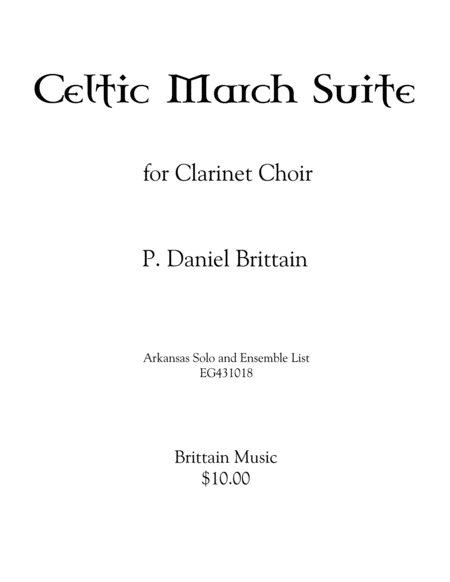 Free Sheet Music Celtic March Suite Clarinet Choir