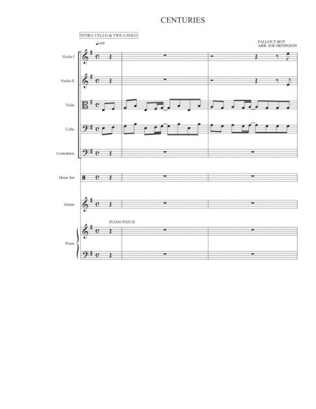 Centuries For String Orchestra Rhythm Section Sheet Music