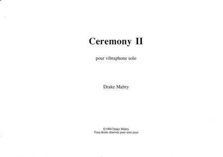 Ceremony Ii Sheet Music