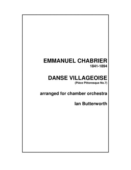 Chabrier Danse Villageoise Pices Pittoresque For Chamber Orchestra Sheet Music