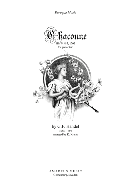 Chaconne Hwv 485 For Guitar Trio Sheet Music