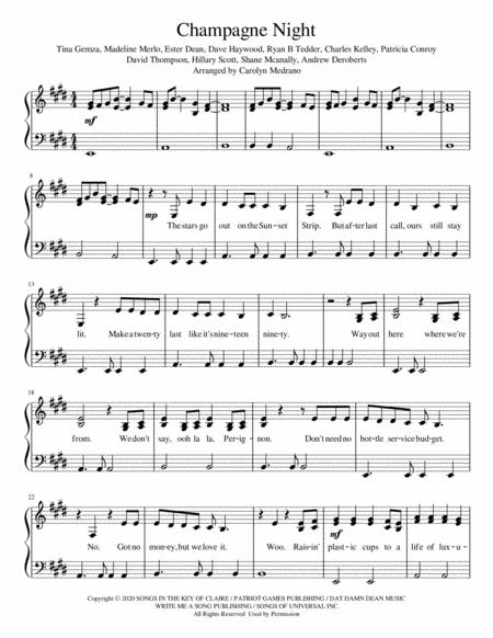 Champagne Night Sheet Music