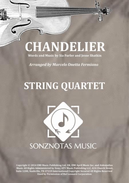 Chandelier Sia Sheet Music For String Quartet Score And Parts Sheet Music