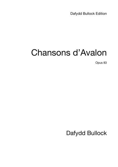 Free Sheet Music Chansons D Avalon