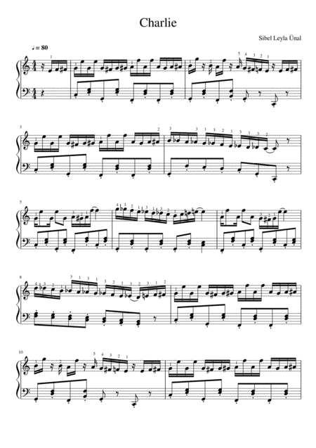 Free Sheet Music Charlie For Piano