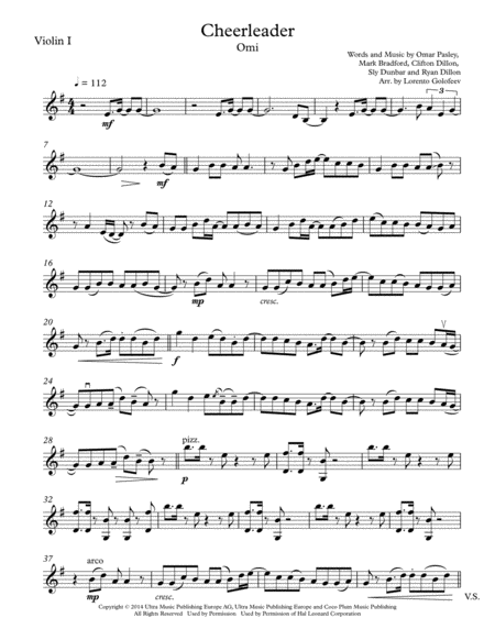 Cheerleader Sheet Music