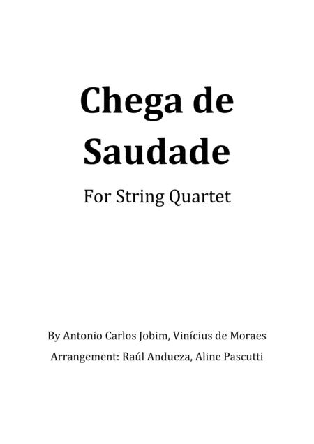 Chega De Saudade No More Blues For String Quartet Sheet Music