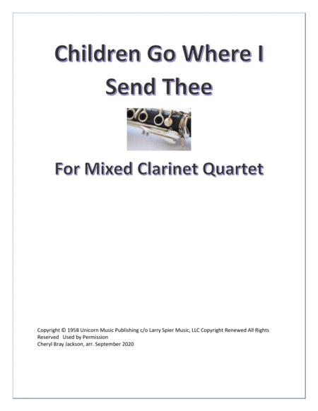 Free Sheet Music Children Go Where I Send You For Clarinet 4