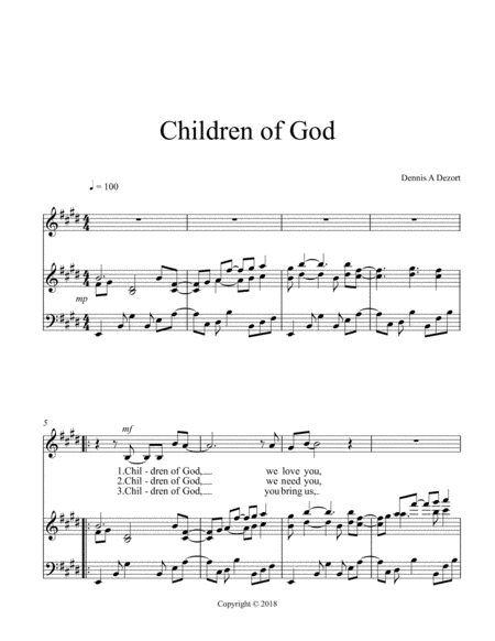 Children Of God Sheet Music