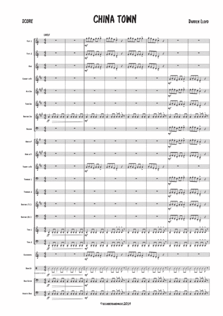 China Town Concert Band Sheet Music