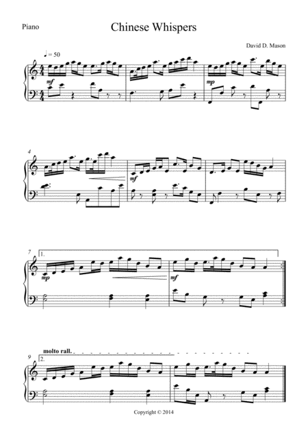 Chinese Whispers Sheet Music