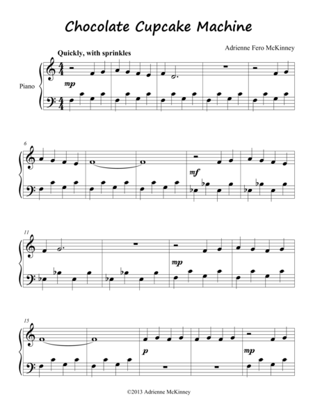 Chocolate Cupcake Machine Sheet Music