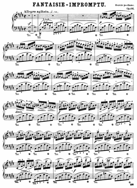 Chopin Fantasy Impromptu Op 66 Sheet Music