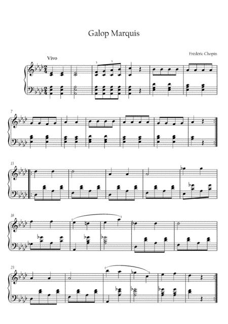 Free Sheet Music Chopin Galop Marquis