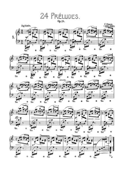 Chopin Prelude Op 28 No 1 To No 24 Original Full Complete Version Sheet Music