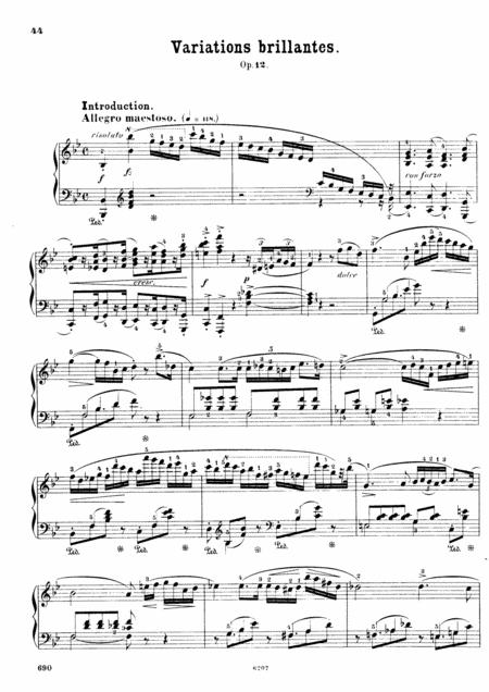 Free Sheet Music Chopin Variations Brillantes Op 12 On Je Vends Des Scapulaires From Hrolds Ludovic