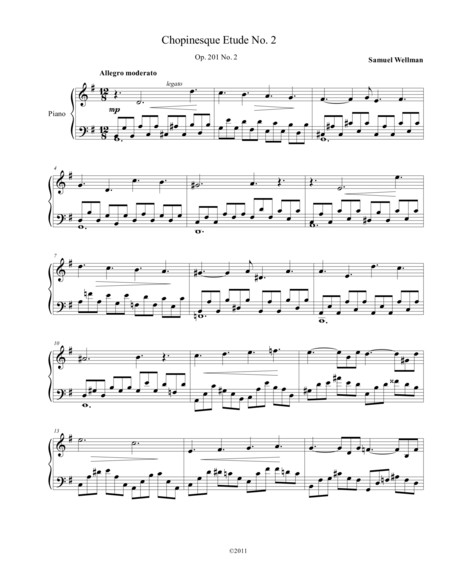 Free Sheet Music Chopinesque Etude No 2 In G