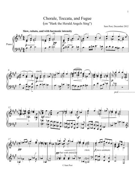 Chorale Toccata And Fugue On Hark The Herald Op 4 Sheet Music