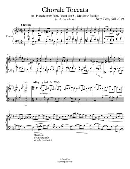 Free Sheet Music Chorale Toccata Op 41