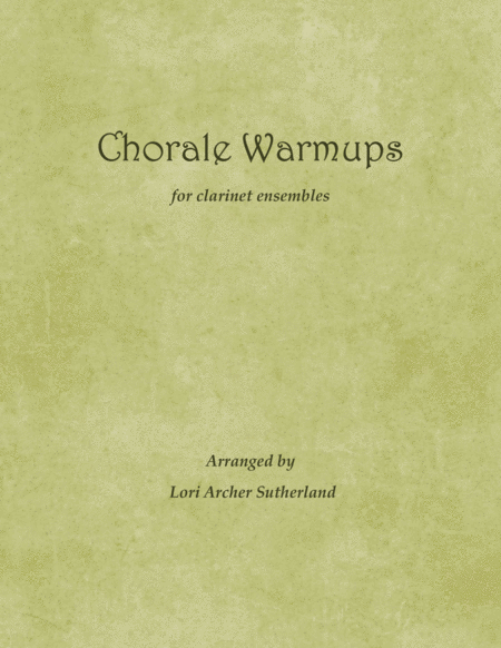 Free Sheet Music Chorale Warmups For Clarinet Ensembles