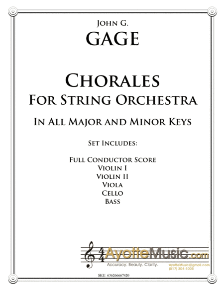 Chorales For String Orchestra In All Major And Minor Keys Sheet Music