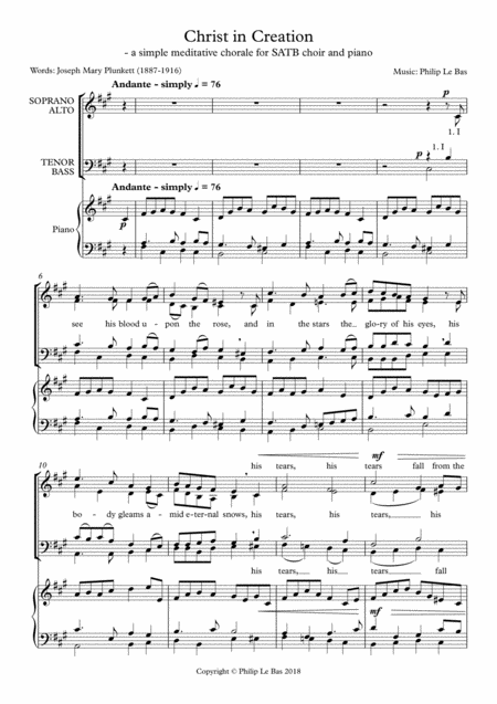 Christ In Creation Sheet Music