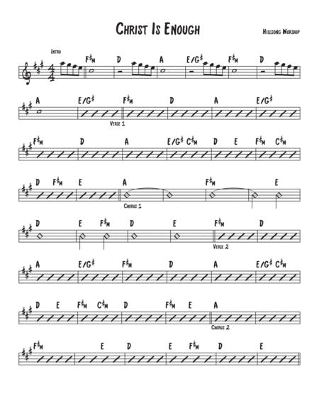 Free Sheet Music Christ Is Enough