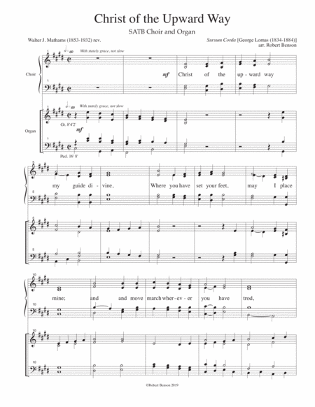 Christ Of The Upward Way Hymn Concertato Sheet Music