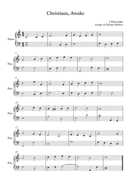 Free Sheet Music Christians Awake