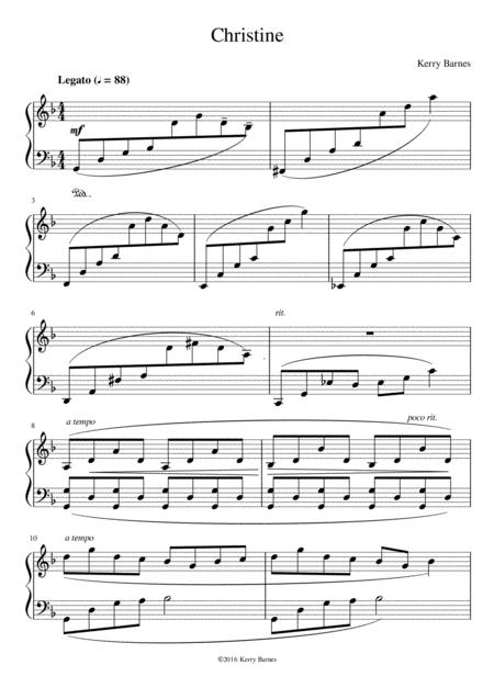 Free Sheet Music Christine