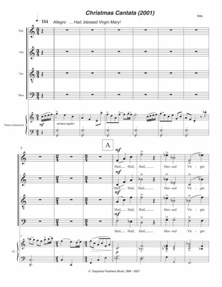 Free Sheet Music Christmas Cantata 2001 Vocal Piano Score